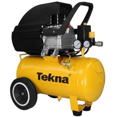 Imagem de Compressor de Ar 24 Litros 2HP Max 115Psi Profissional Tekna - Com Rod