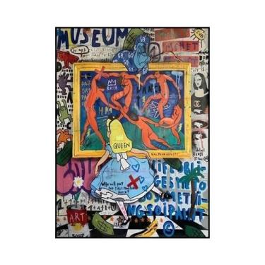 Imagem de Nordic Banksy Graffiti Estilo Pintura Em Tela Arte De Parede Poster Mo