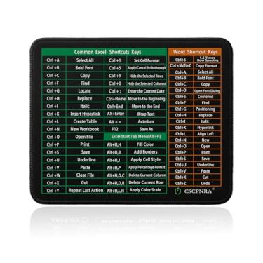 Imagem de Tapete de mesa para folha de referência Excel, tapete de mesa de escritório, mouse pad Excel 30 x 25 x 0,3 cm, atalhos de mouse Excel, mouse pad Excel/Word, mouse pad pequeno Excel, presentes de