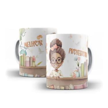 Imagem de Caneca branca dia dos professores floral (14112)