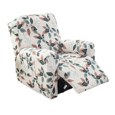 Imagem de CRFATOP Capas reclináveis com braços, 4 peças, capa para cadeira reclinável Lazyboy, antiderrapante, para poltrona reclinável com bolsos de armazenamento, protetor de móveis para sala de estar, B48