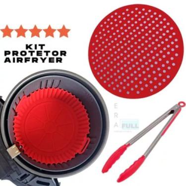 Imagem de Kit forma de air flyer e pegador - bazar do saara, VERMELHO