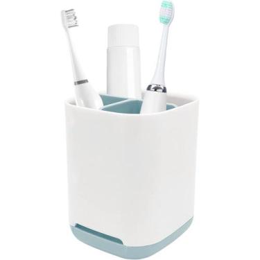 Imagem de Suporte organizador para escova de dentes com divisórias removíveis e 