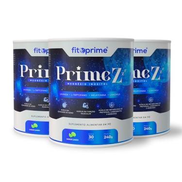 Imagem de KIT3 Prime Z Magnésio Inositol Lata 240 gramas sabor Limão Fitoprime