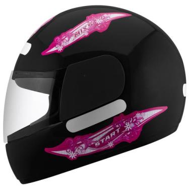 Imagem de Capacete Fechado Moto Mixs Start For Girls Feminino Segurança Conforto