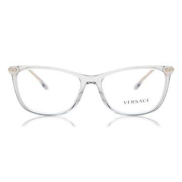 Imagem de Versace VE3274B - 5305 Armação de óculos cinza transparente com lente de demonstração de 54 mm, Cinza transparente, 54/16/140