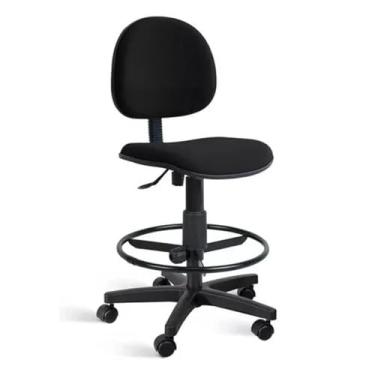Imagem de Cadeira de Escritório Caixa Executiva Tilbury Preto com Aro de Aço e Rodízios Nylon – Ergonômica e Reforçada Home Gourmet