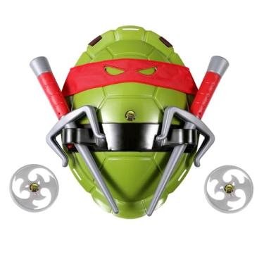 Imagem de ZORUIS Fantasia de cosplay de super-herói com armas de brinquedo, máscaras para os olhos e concha para crianças e festas de Halloween