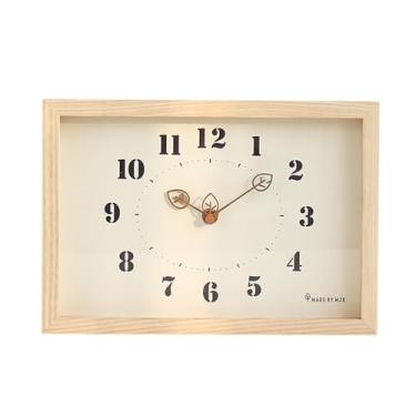 Imagem de FLCPJGV Relógio de Parede para Quarto, Relógio de Pendurar Criativo, Relógio Decorativo para Casa, Cor da madeira, Tamanho real