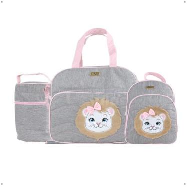 Imagem de Kit Bolsa Maternidade porta mamadeira térmico trocador Mave - Mave Bab