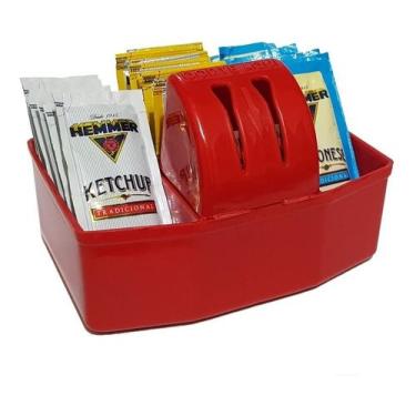 Imagem de Porta Sache com Abridor Frontal Vermelho - Plastideal