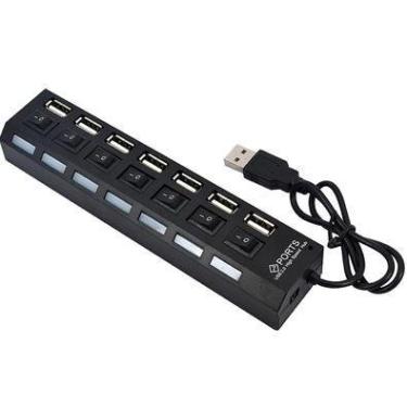 Imagem de HUB Luatek USB 7 Portas 2.0 HD Extensor Pen Drive Mouse Teclado Tv