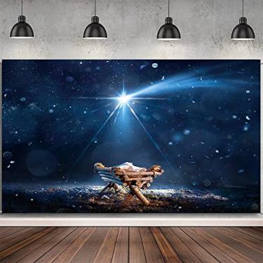 Imagem de DORCEV 1,8 x 1,2 m O Nascimento de Cristo Cenário de Fotografia Fundo de Cena do Presépio de Jesus Cristo História do Presépio História Santo Luz Senhor Reza Páscoa Natal Igreja Cristã Evento Infantil Batismo Festa Banner