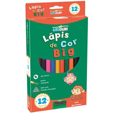 Imagem de Lapis De Cor Jumbao 12cores Triangular - Pacote com 6, Leonora, 4194, Multicor