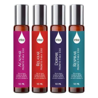 Imagem de Kit 4 Óleos Essenciais Prontos Pele Roll On 10Ml - Bem-Estar - Essênci