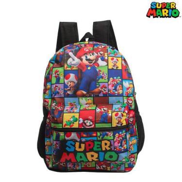 Imagem de Mochila Escolar Juvenil do Super Mario De Costas - TOYS 2U