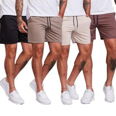 Imagem de KIT 4 Bermuda Short Masculina Moletinho Básica Adulto - Daze Modas, Ch