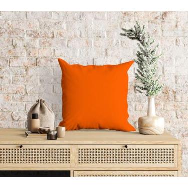 Imagem de Almofada Com Enchimento Color Block Lisa Laranja - Core Decore