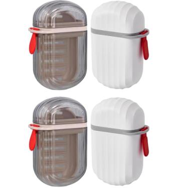 Imagem de Soap Dish Holder with Lid, Mini Travel Soap Case with Drainage,Waterproof Leakproof Portable Sealed Shower Soap Box Container Holder for Travel, Bathroom, Camp, Gym, Outdoor ﻿" (4-pack)