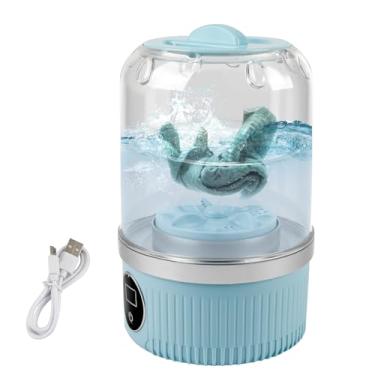 Imagem de Mini máquina de lavar portátil 1L, recarregável por USB, lavadora compacta, sem fio, panos de prato chean, meias, roupas de bebê, panos de cozinha, pequenas cargas para dormitório, trailer, cozinha