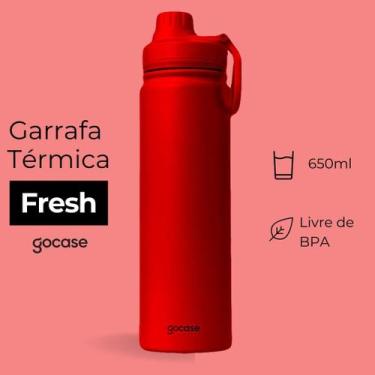 Imagem de Garrafa Térmica Fresh 650ml Vermelha - Gocase 0032
