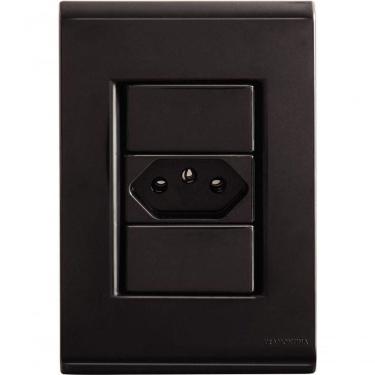 Imagem de Conjunto Tramontina 4x2 Com 1 Tomada 2p+t 20 A 250 V Liz Grafite