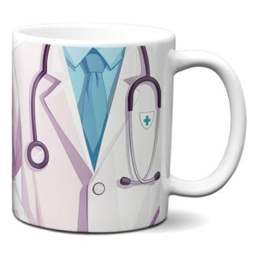 Imagem de Caneca Médico Jaleco Medicina Arte Compartilhar A Vida (Branca)