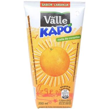 Imagem de Fardo Lacrado Com 12 Un de Suco Kapo Del Valle Laranja 200ml