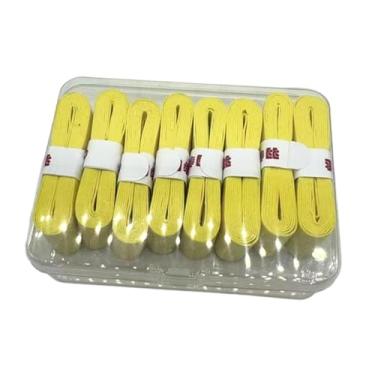 Imagem de UGPLM Fita adesiva para raquete de tênis, 8 peças, cabo acolchoado, confortável, seca, absorvente de suor, antiderrapante para raquete de, Amarelo