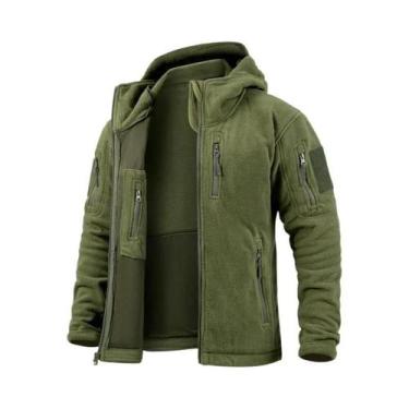 Imagem de Jaqueta Tática De Inverno Masculina Em Fleece Quente Com Zíper Complet