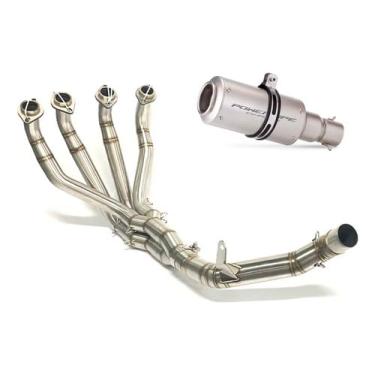 Imagem de Escapamento Z900 Full Inox Completo Ponteira Cores 2017 até 2019 Sem Adaptações Esportivo (Inox)
