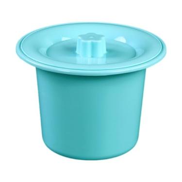 Imagem de predolo Penico, bacia portátil, mictório noturno para banheiro, penico doméstico, cuspideira com tampa para quarto interno, Azul