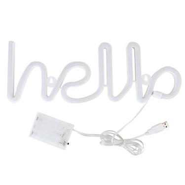 Imagem de TOPINCN Hello Exclusivo Hello NEON LED LED LETRA EMPLANHA LUZ LUZ DE DOM
