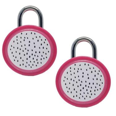 Imagem de Mini cadeado de frutas fofo com chaves - para caixa de joias, bolsa, mochila, armário, baú do tesouro, malas, armários, caixa de cartas, diário, caderno, etc. (2 peças - dragão)