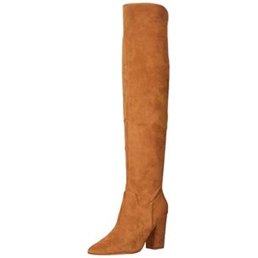 Imagem de NINE WEST Bota feminina Goforit2 acima do joelho, Camurça marrom média, 9