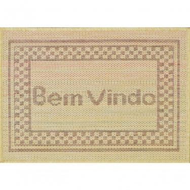 Imagem de Mini Capacho Sisal Look Bem Vindo 008 Arena 040x060 Cm