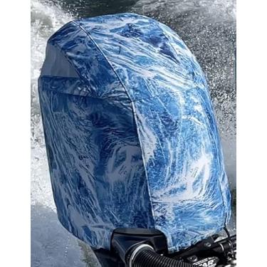 Imagem de Koverz Capa de motor de barco ventilada de ajuste personalizado compatível com Yamaha 2.8L 4 cilindros F150 F175 F200, 2023-Presente - Sky