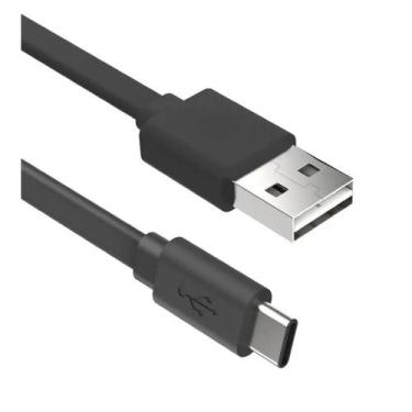 Imagem de Cabo De Carregamento Rápido Preto Usb A Tipo C 1 Metro 4.8A - Premium