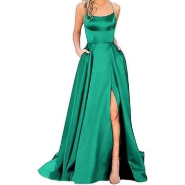 Imagem de Dress Ball, elegante, cetim sem mangas para mulheres, vermelho, tamanh