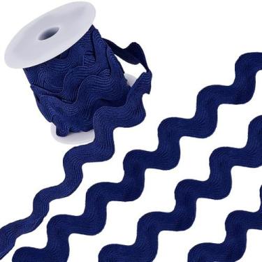 Imagem de Ribbon GORGECRAFT Rick Rack Azul marinho 34 mm 9,1 m
