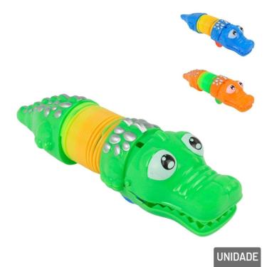 Imagem de Mola Maluca Jacaré Plástico Movido à Corda Color - Tudo em Caixa