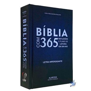 Imagem de Bíblia com 365 Reflexões e Plano de leitura em um Ano Azul