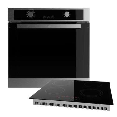Imagem de Kit Cozinha Black Cooktop Touch 4 Bocas e Forno de Embutir 74L 220V - 