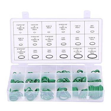 Imagem de GLOGLOW Lágsel de Borracha Selas Definidas para o Compressor de Ar Condicionado Automotivo 270pcs Cheios de Elasticidade e Resiliência Substituição Direta para o Rolo Bomba Janela Auto (Verde)