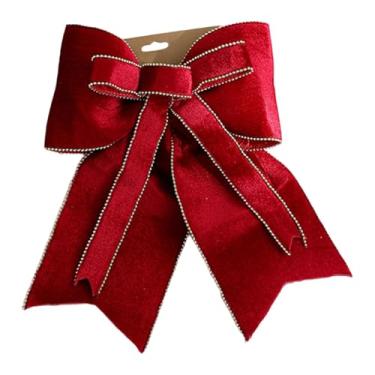 Imagem de Ｂｅｓｇａ Pingente de laço de Natal, enfeite pendurado para fotos, decoração de Natal, árvore de Natal, decoração para quarto, loja, jardim, S 25cmx20cm