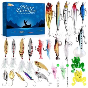 Imagem de Calendário de Advento de Pesca 2025, Calendário de Advento de Iscas de Pesca 2025, Calendários de Advento 2025 para Adultos, SpringFlower