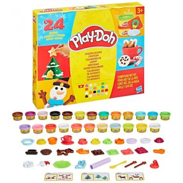 Imagem de Calendário do Advento de Natal Play-Doh para Crianças de 3 Anos ou Mais, Contagem Regressiva de 24 Dias, Múltiplos Presentes Surpresa