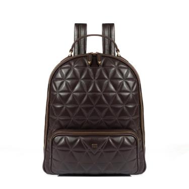 Imagem de Mochila Schutz Couro New 944 Matelassê Marrom Original-Feminino