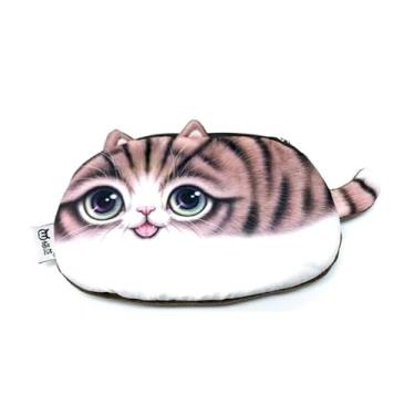 Imagem de Mini porta-moedas 3D com cara de gato fofa, para moedas, carteira divertida, porta-moedas, bolsa pequena com zíper para chave, batom, fones de ouvido, presentes para amantes de gatos para mulheres