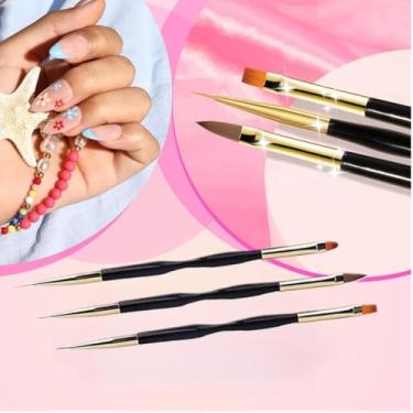 Imagem de Pincéis de delineador de unhas, pincéis de delineador de unhas e caneta de pontilhamento, conjunto de ferramentas de ponta de ponta de ponta de ponta de ponta de ponta de ponta